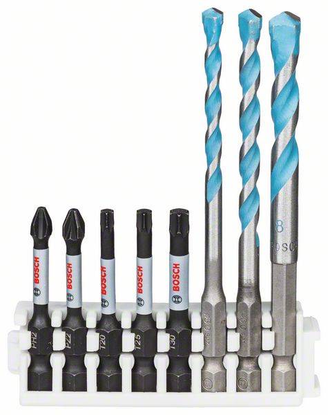 Bosch Bohrer und Schrauberbit-Set, ImpactControl Mischpackung, Hex-9 MultiConstuction