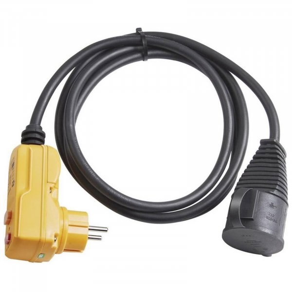 Brennenstuhl Schutzadapterleitung FI IP44 2m H07RN-F 3G1,5 schwarz