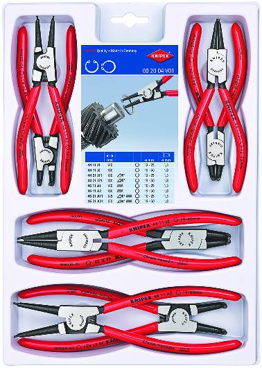 KNIPEX 00 20 04 V01 Sicherungsringzangen-Set 300 mm