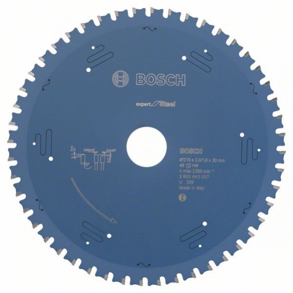 BOSCH KREISSÄGEBLATT EXPERT FOR STEEL, 210 X 30 X 2,0 MM, 48