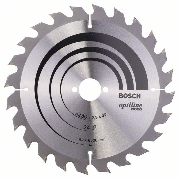 BOSCH KREISSÄGEBLATT OPTILINE WOOD FÜR HANDKREISSÄGEN, 230 X 30 X 2,8 MM, 24