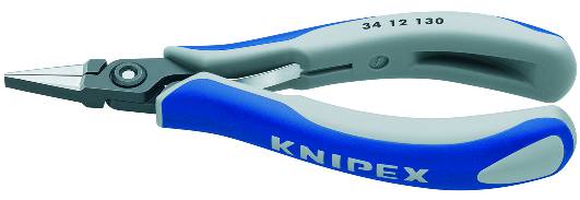 KNIPEX 34 12 130 Präzisions-Elektronik-Greifzange 135 mm brüniert mit Mehrkomponenten-Hüllen poliert