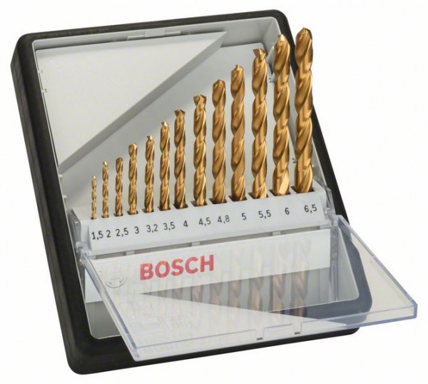 BOSCH METALLBOHRER-SET ROBUST LINE HSS-TIN, 135°, 13-TEILIG, 1,5 - 6,5 MM