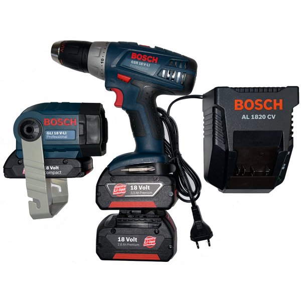 Bosch Professional 18V Akku-Schrauber GSR 18V-LI 1x1,3+1x2,6+1x3,0 GLI18 V-LI 0601860306