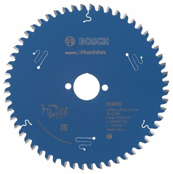 Bosch Kreissägeblatt Expert for Aluminium 190 x 30 x 2,6 mm 56 Zähne 2608644102