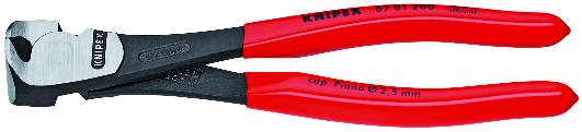KNIPEX 67 01 200 Kraft-Vornschneider 200 mm schwarz atramentiert mit Kunststoff überzogen poliert