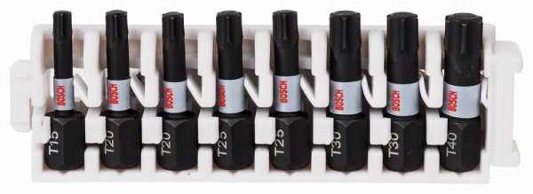 BOSCH SCHRAUBERBIT-SET IMPACT CONTROL, 8-TEILIG, T15-T40, 25 MM 2608522322