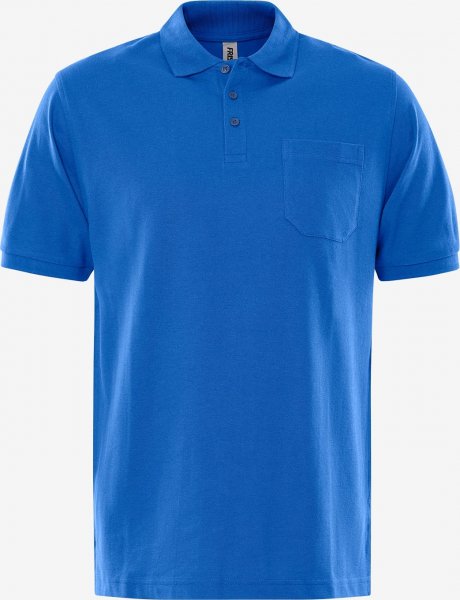 Fristads Kansas Poloshirt Piqué mit Brusttasche Gr. M, Königsblau