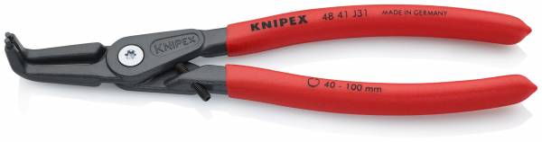 KNIPEX 48 41 J31 Präzisions-Sicherungsringzange für Innenringe in Bohrungen 210 mm grau atramentiert
