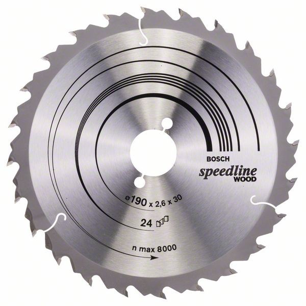 BOSCH KREISSÄGEBLATT SPEEDLINE WOOD, 190 X 30 X 2,6 MM, 24