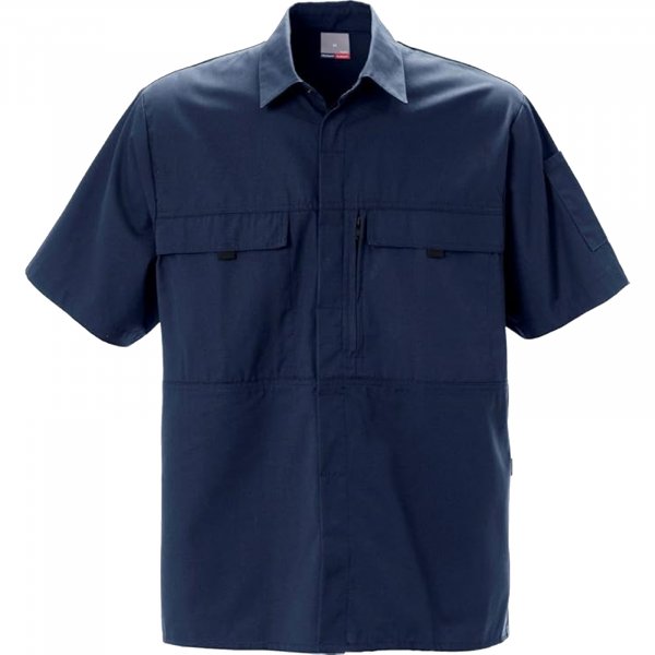 Fristads Kansas Match Hemd, Kurzarm, Marineblau Gr. XL
