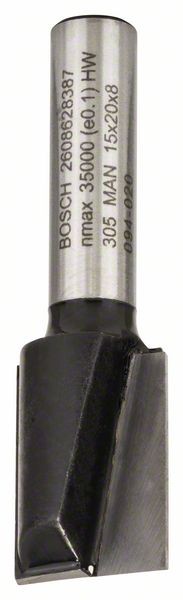 BOSCH NUTFRÄSER, 8 MM, D1 15 MM, L 20 MM, G 51 MM