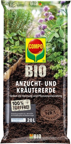 Compo Anzucht- und Kräutererde torffrei 20 L COMPO BIO