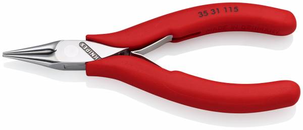 KNIPEX 35 31 115 Elektronik-Greifzange 115 mm mit rutschhemmendem Kunststoff überzogen spiegelpolier