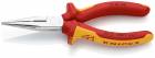 KNIPEX 25 06 160 Flachrundzange mit Schneide (Radiozange) 160 mm verchromt isoliert mit Mehrkomponen MPN: 25 06 160
