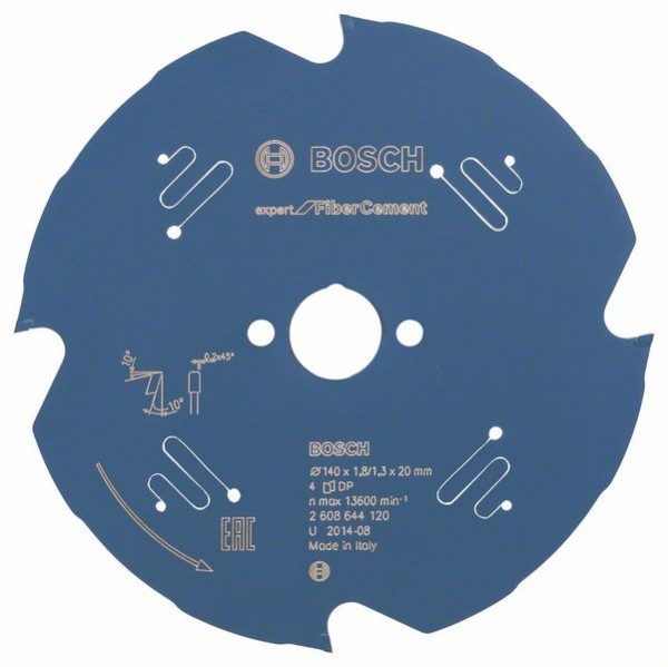 BOSCH KREISSÄGEBLATT EXPERT FOR FIBER CEMENT, 140 X 20 X 1,8 MM, 4