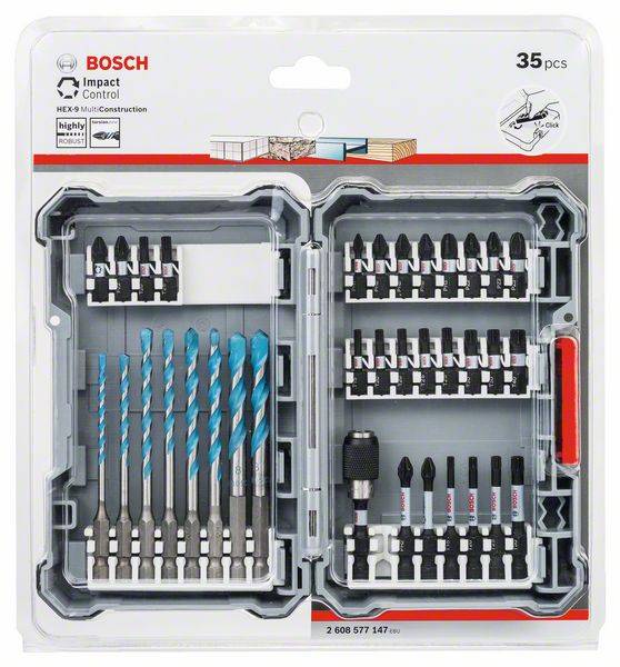 Bosch Bohrer- und Schrauberbit-Set Impact Control Multi Construction, 35-teilig