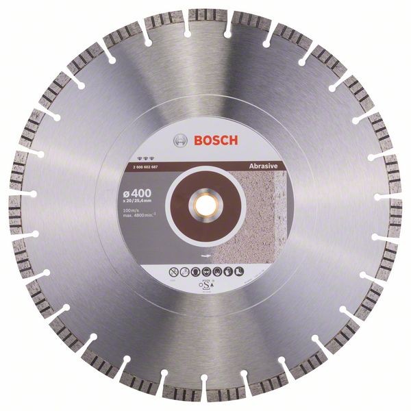 BOSCH DIAMANTTRENNSCHEIBE BEST FOR ABRASIVE, 400 X 20,00/25,40 X 3,2 X 12 MM