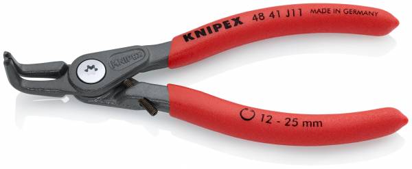 KNIPEX 48 41 J11 Präzisions-Sicherungsringzange für Innenringe in Bohrungen 130 mm grau atramentiert