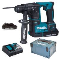 Makita Akku-Bohrhammer 18V DHR171RAJ 2x2,0 Ah Akku + Ladegerät + Makpac Makita Akku-Bohrhammer 18V DHR171RAJ 2x2,0 Ah Akku + Ladegerät + Makpac