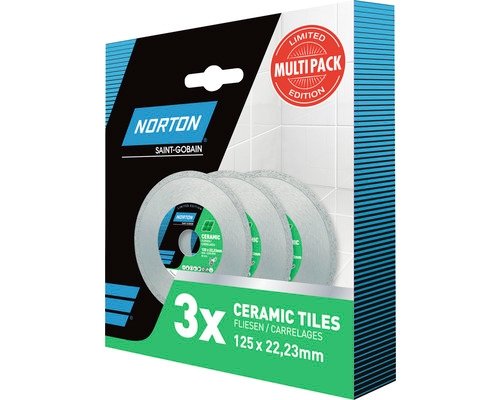 Norton Clipper Diamant-Trennscheibe 125mm 3er Set Keramik70184608473