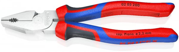 KNIPEX 02 05 200 Kraft-Kombizange verchromtten-Hüllen