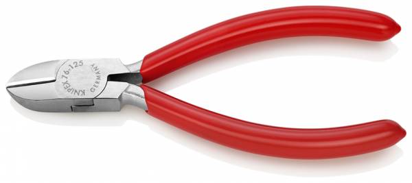 KNIPEX 76 03 125 Seitenschneider für Elektromechaniker verchromt 125 mm