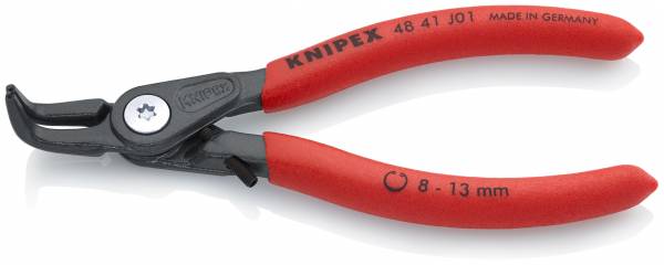 KNIPEX 48 41 J01 Präzisions-Sicherungsringzange für Innenringe in Bohrungen 130 mm grau atramentiert