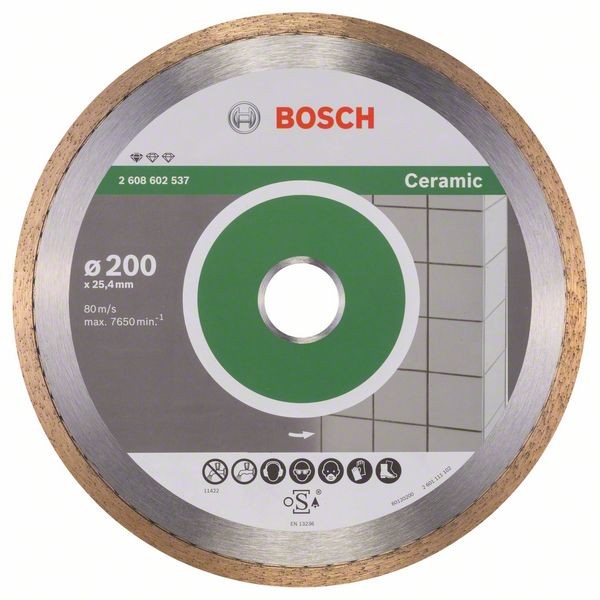 BOSCH DIAMANTTRENNSCHEIBE STANDARD FOR CERAMIC, 200 X 25,40 X 1,6 X 7 MM