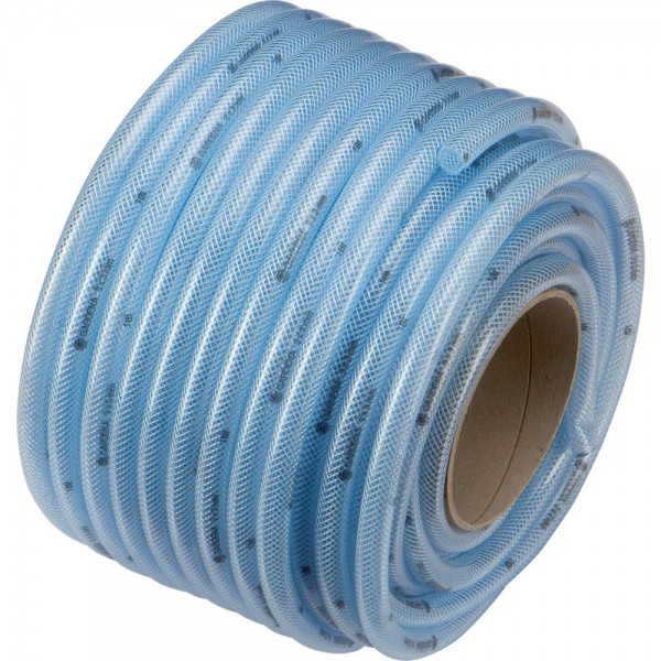 Gardena Schlauch transparent m. Gewebe, 13x3,5 mm 50m, auf Kst. Spule 4978