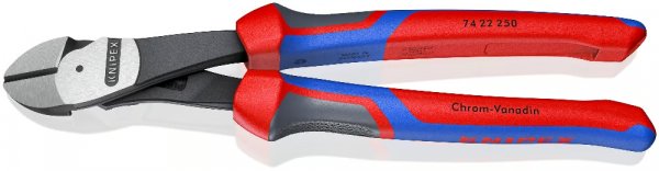 KNIPEX 74 22 250 Kraft-Seitenschneider 250 mm schwarz atramentiert