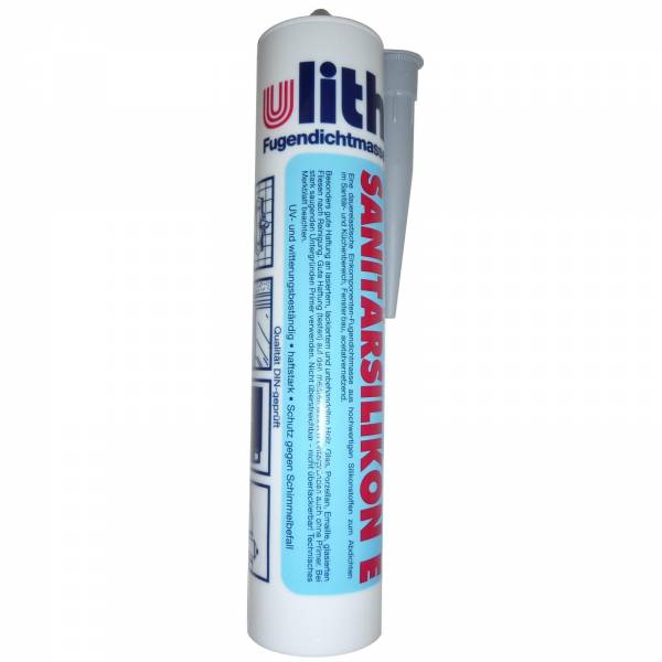 Ulith Silikon E grau Sanitärsilikon 300ml Kartusche acetatvernetzend