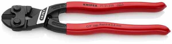 KNIPEX 71 31 200 SB CoBolt® Kompakt-Bolzenschneider 200 mm schwarz atramentiert mit Kunststoff über