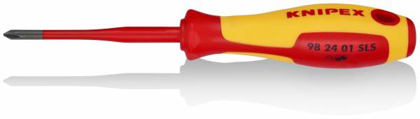 KNIPEX 98 24 01 SLS Schraubendreher (Slim) PlusMinus Phillips® 187 mm brüniert isolierender Mehrkomp