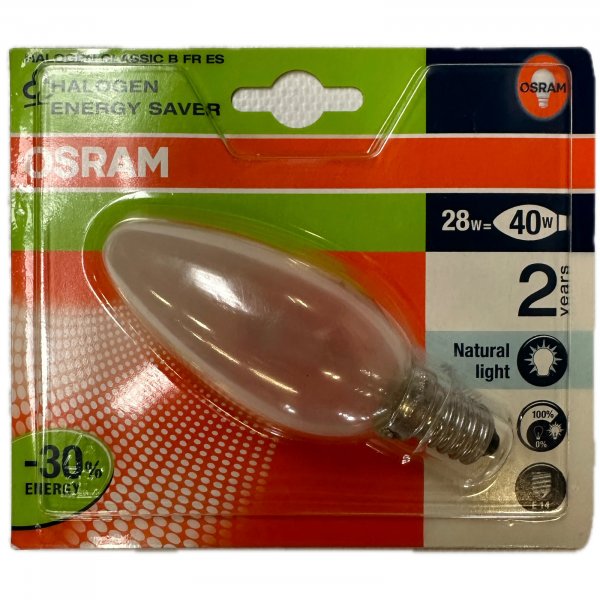 HALOLUX CLASSIC KERZE ES 28W MATT 230V