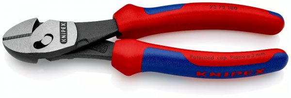 KNIPEX 73 72 180 TwinForce® Hochleistungs-Seitenschneider 180 mm schwarz atramentiert mit
