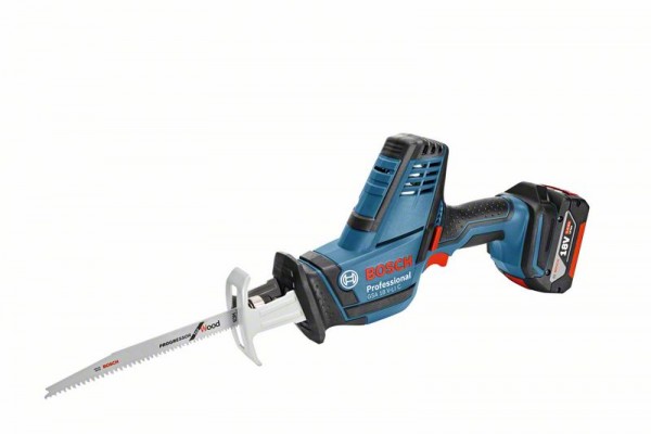 BOSCH AKKU-SÄBELSÄGE GSA 18 V-LI C, MIT 2 X 5,0 AH LI-ION AKKU, GAL 1880 CV, L-BOXX