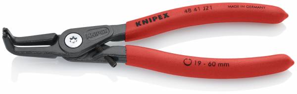 KNIPEX 48 41 J21 Präzisions-Sicherungsringzange für Innenringe in Bohrungen 165 mm grau atramentiert