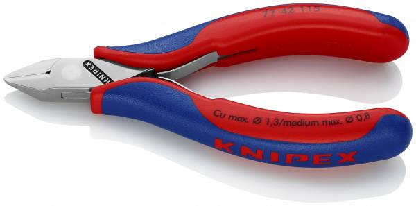 KNIPEX 77 42 115 SB Elektronik-Seitenschneider 115 mm mit Mehrkomponenten-Hüllen spiegelpoliert