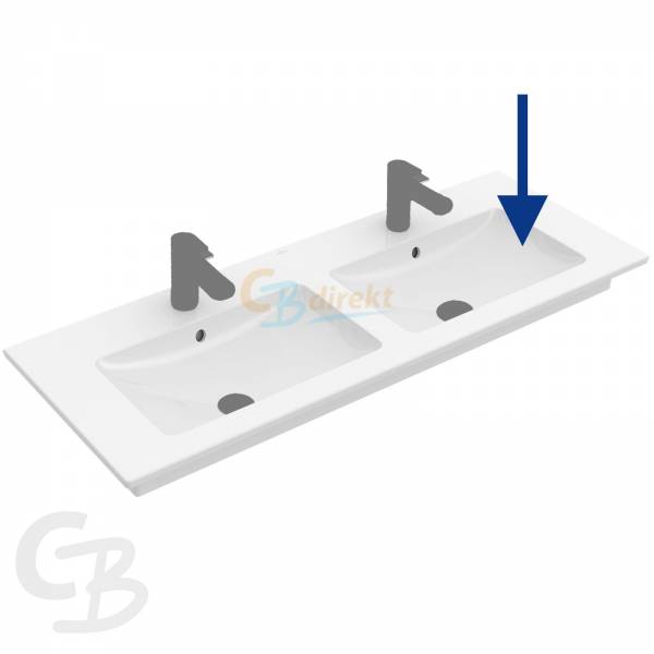 VB SDWT Venticello 4111 1300x500mm 2 3-LArm mittl HL dg Ül Eckig WeißAlpin