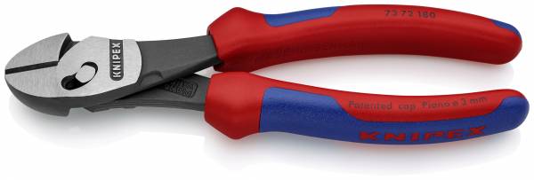 KNIPEX 73 72 180 BK TwinForce® Hochleistungs-Seitenschneider 180 mm schwarz atramentiert mit Mehrko