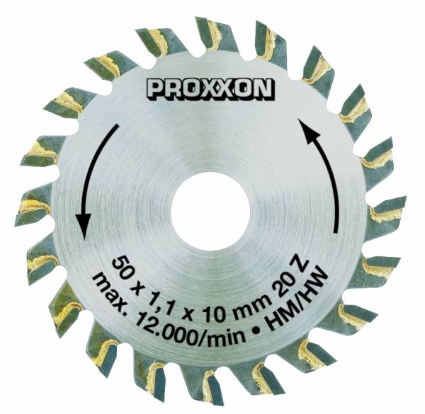 PROXXON Kreissägeblatt, hartmetallbestückt, 50 mm 20 Zähne 28017