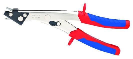 KNIPEX 90 55 280 Blechknabber 280 mm vernickelt mit Mehrkomponenten-Hüllen