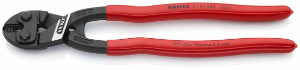 KNIPEX 71 31 250 CoBolt® XL Kompakt-Bolzenschneider 250 mm schwarz atramentiert mit Kunststoff über