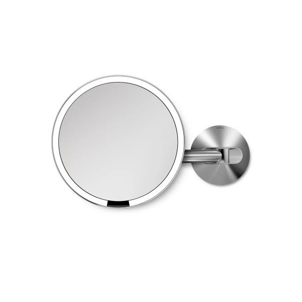 simplehuman Sensor Wandkosmetikspiegel 20cm, 5-fach ST3003Edelstahl gebürstet