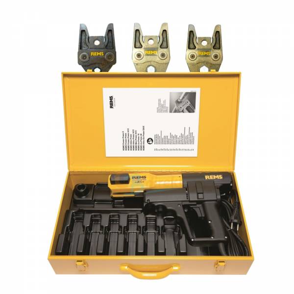 REMS Presszange Pressmaschine Power-Press ACC Set + M15 M18 M22 Hydraulik R220