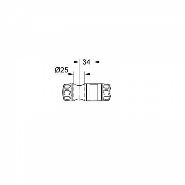 GROHE Gleitelement 07659 für Brausestangen d=25mm chrom