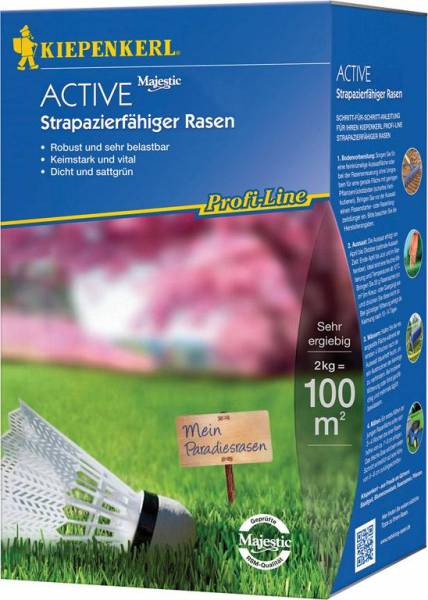 Rasensamen Strapazierfähiger Rasen 2 kg Profi-Line Active Kiepenkerl