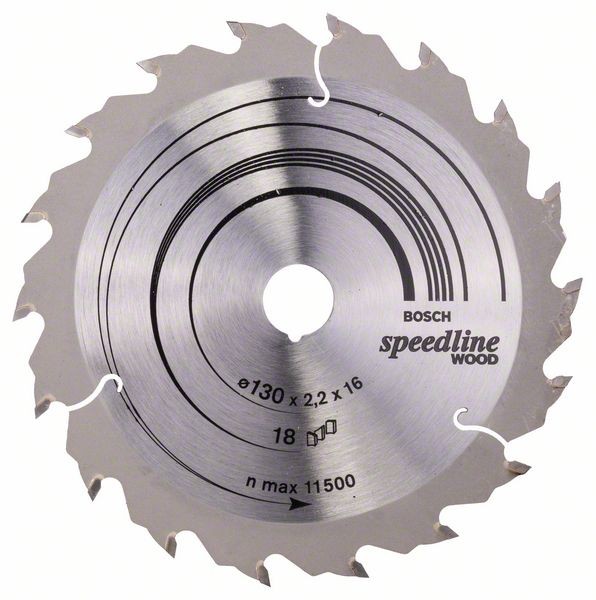 BOSCH KREISSÄGEBLATT SPEEDLINE WOOD, 130 X 16 X 2,2 MM, 18