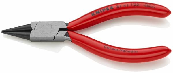 KNIPEX 37 41 125 Greifzange für Feinmechanik 125 mm schwarz atramentiert mit Kunststoff überzogen po